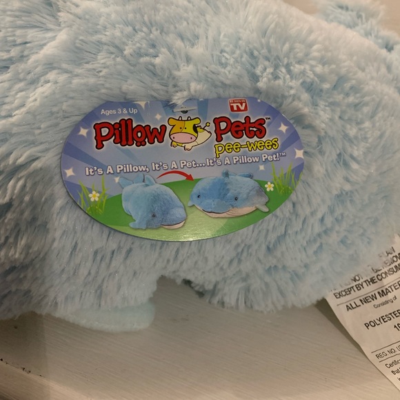 My Pillow Pet Dolphin Plush Light Blue Jumbo 24" L 18" W Stuffed Animal XL New - Picture 4 of 7